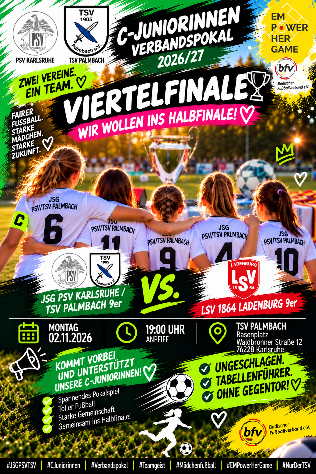 💚🖤🏆 VIERTELFINALE – GEMEINSAM WOLLEN WIR INS HALBFINALE! ⚽🔥